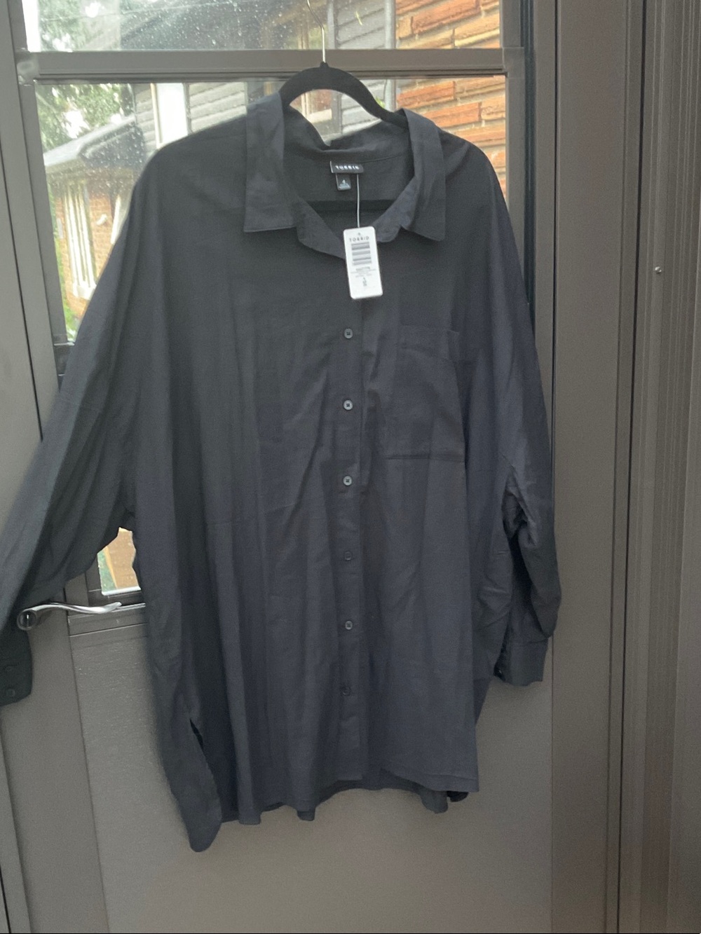 torrid Black Button-Down Oversized Shirt